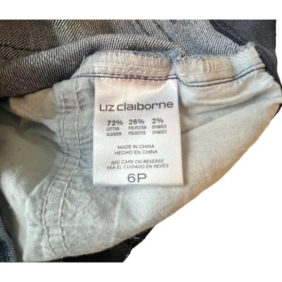 Liz Claiborne Capri Pants 6P Stretch High Rise Denim (W30 L11) - Picture 9 of 9